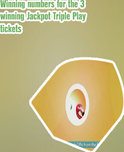Jackpot triple play numbers
